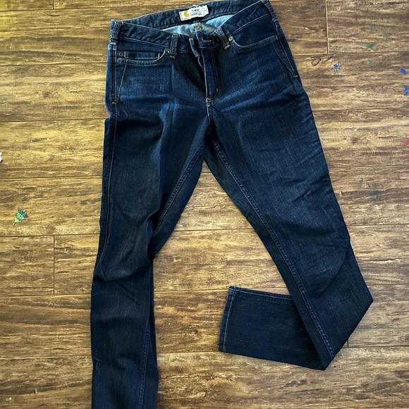 Carhartt Women's Slim Fit Layton Skinny Leg Jean, Midnight Sky, 4 Tall Blue - Picture 6 of 6